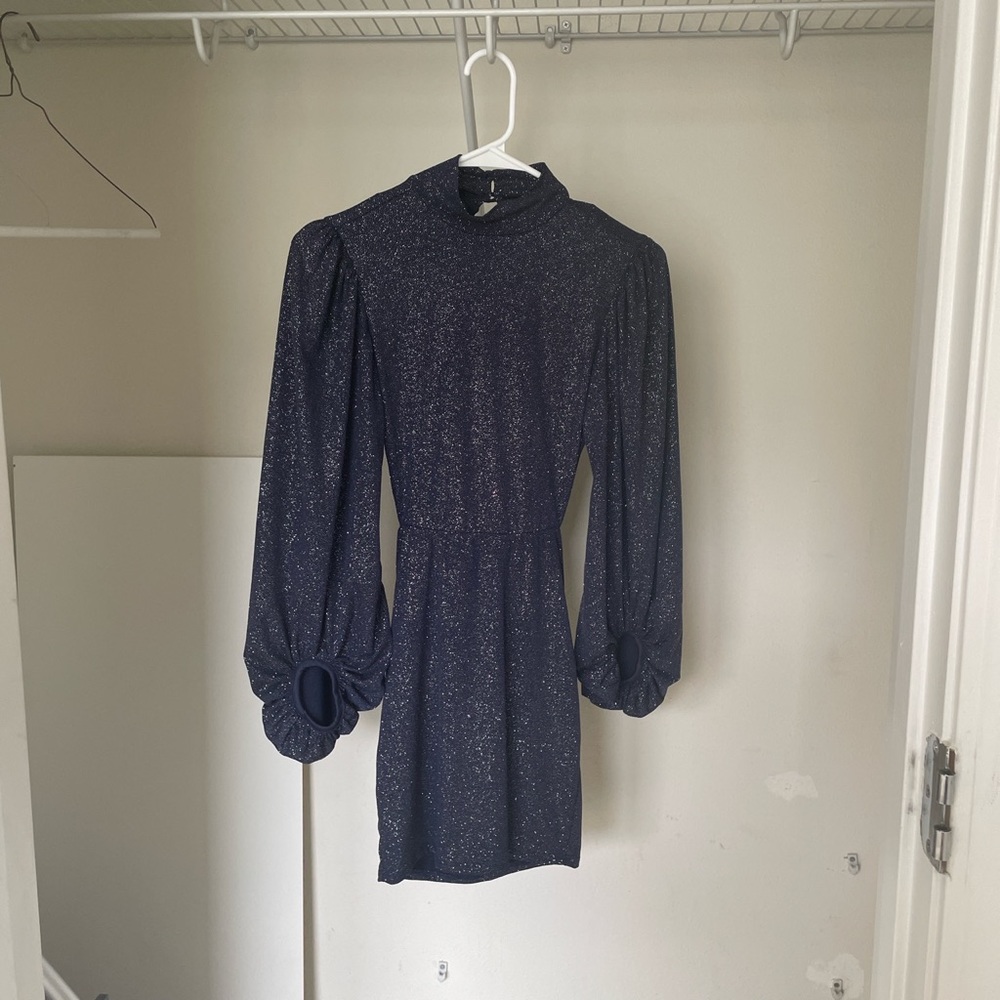 Lucy In The Sky Navy Shimmer Mini Dress